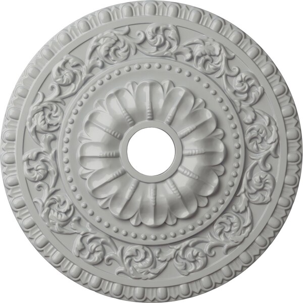 Ekena Millwork Vaduz Ceiling Medallion (Fits Canopies up to 3 1/2"), 23 1/2"OD x 3 1/2"ID x 2 1/8"P, Frost CM23VAFRF - main